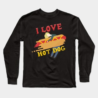 I Love Hot Dog Long Sleeve T-Shirt